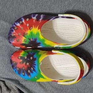 Tie-dye Crocs